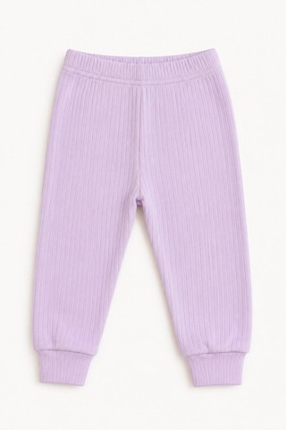 H&c Coolboy H&c Bebek Patiksiz Alt Pantolon %100 Pamuk Esnek Fitilli Ribana 0-36 Ay Lila