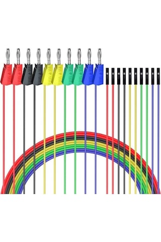 P1530 Dişi Jumper Kablo - 4mm Banana Dönüştürücü Kablo - 10 Adet