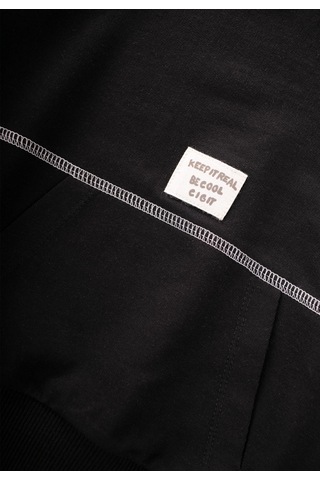 Cigit Karyoka Detaylı Oversize Sweatshirt 2-8 Yaş Siyah