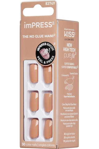 İmpress Color Kendinden Yapışkanlı Takma Tırnak Kısa Tarçın