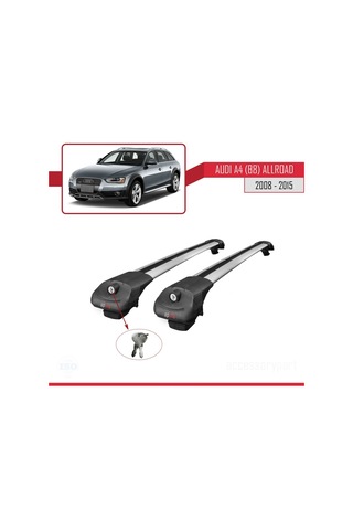Audi A4 B8 Allroad 2008-2015 Arası İle Uyumlu Ace-1 Ara Atkı Tavan Barı Gri