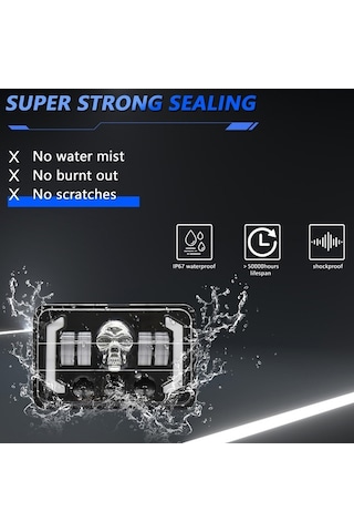 Pazly 1 Adet 4x6 5 İnç Dikdörtgen Led Araba Farı Kafatası Model