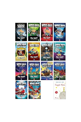 Köpek Adam 14 Kitaplı Full Set / Küçük Prens Hediye Dav Pilkey