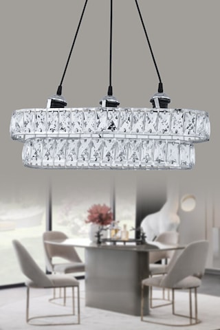 Sultan 50'lik Krom Lüx Taşlı Mutfak Salon Antre Yatak Ve Çocuk Odası Avize Krom