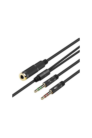 Kaliteli Kulaklık Mikrofon Ayırıcı Aparat 3.5Mm Headphone Mic Aud