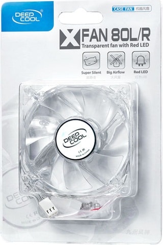 Deep Cool Xfan 80L/R Kırmızı Ledlı Kasa Fanı 80Mm