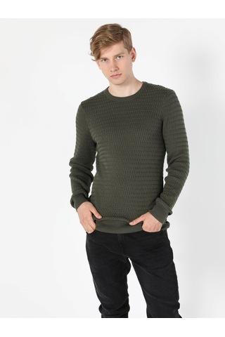Colin's Slim Fit Haki Erkek Kazak CL1056031_Q1.V1_KHA