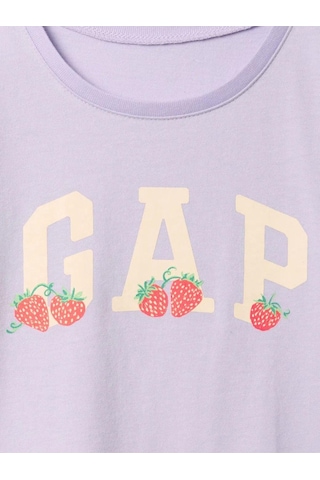 Kız Bebek Gap Logo Grafikli T-shirt Lila-6000 Lila