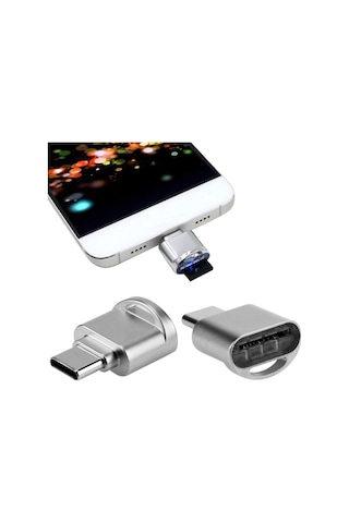 4477 Usb Type C To Micro Sd Otg Kart Çevirici Dönüştücü Adaptör