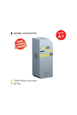 Werer Energy 15kW LiFePO4 Lityum Demir Fosfat Tri Faz Sessiz Jeneratör