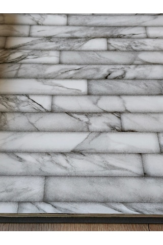 3 Boyutlu Mermer Görünümlü Taş Desenli Silinebilir Duvar Kağıdı 5 M² Diğer