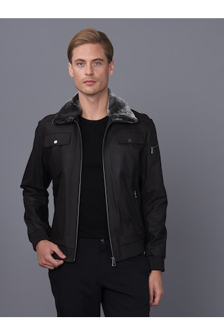 Basics&more Erkek Deri Ceket Es511 001