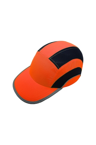 Darbe Emici Şapka Baret Kep Turuncu - Reflektörlü 7001