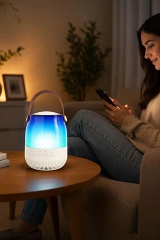 Delux Serisi Torima Bluetooth Hoparlör Led Işıklı Speaker D22 Müzik Konser Gece Lambası