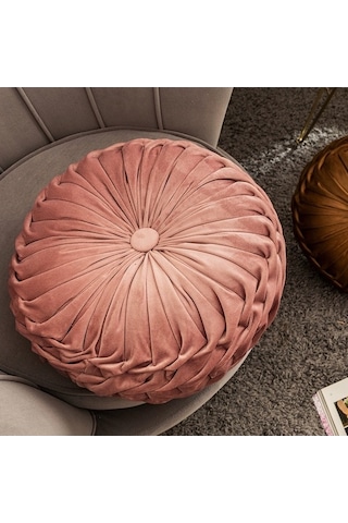 Novahub İskandinav Yuvarlak Kadife Minder - Haki Lacivert - 30x50cm Yurt İçi Um44333-1 Lacivert