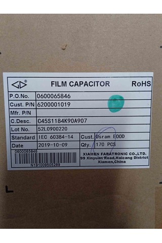 C45s1184k90a907 Mkp65 184k 15 Adet