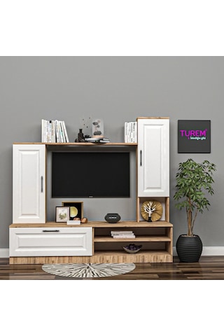 Stand Membran Tv Ünitesi Mdf Siyah