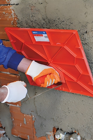 Dekor 076 Sıvacı Küreği 36x44 Cm, Hafif Ve Dayanıklı Plastik Gövde, Ergonomik Sap