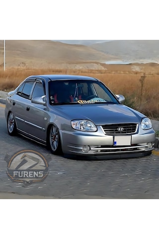 Hyundai Accent Admire 2000-2006 Uyumlu H Lip Esnek Ön Lip 2 Parça Karlık Ön Ek Tampon Altı Dill
