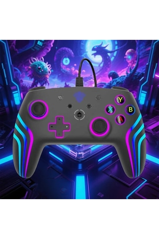 Elmpaly Beyaz Oyun Kumandası Titreşimli Xbox 360 Pc Ps4 Ps3 Switch Uyumlu