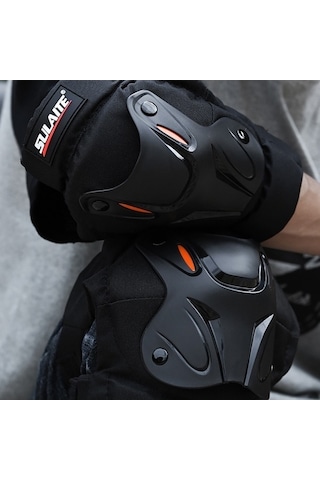 Primepickings Sulaıte Motosiklet Sürüş Ekipmanı Dişli Off-road Koruyucu Düşme Önleyici Dirsek Pedisi Siyah Standart