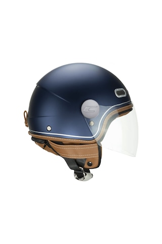 Cgm 191v Pix Vintage Blu Argento Satinato Lunga Açık Kask Mavi
