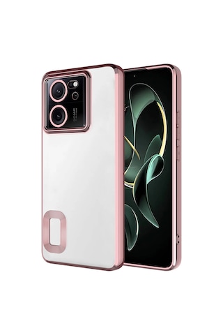 Noktaks - Xiaomi Uyumlu Xiaomi Mi 13t Pro - Kılıf Kamera Korumalı Tatlı Sert Omega Kapak - Rose Gold