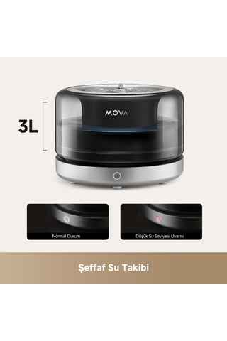 MOVA WF20 Pro Evcil Hayvan Su Pınarı 3L Kapasite Paslanmaz Çelik Ultra Sessiz