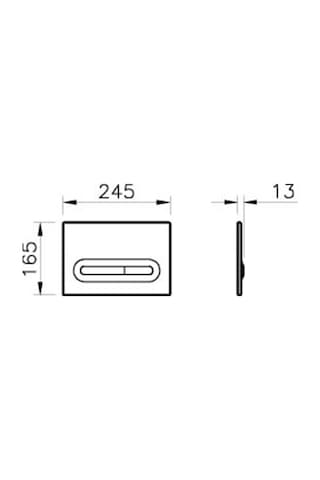 VitrA Loop T 740-0700 Parlak Beyaz Kumanda Paneli Beyaz