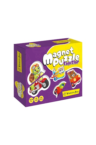 Yükselen Zeka 12-36 Ay İlk Magnet Puzzle - Taşıtlar
