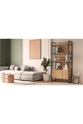 Robin Home Vegas Serisi No 6 Kitaplık Kapaklı