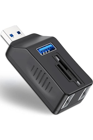 Araç Usb Çoklayıcı 5 Port Usb 3.0 Çoğaltıcı Sd Tf Micro Sd Mmc Kart Okuyucu Splitter Çevirici