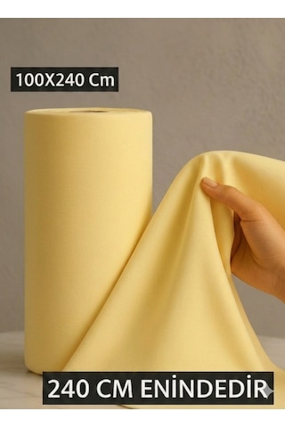 240 Cm En Metrelik Kumaş Kaliteli, Şık Ve Çok Amaçlı Kullanım Perde, Ev Tekstili, Dekorasyon Sarı