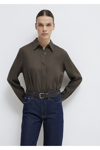 Mavi - Haki Tencel Liyosel Gömlek 1211506-71603 Yeşil