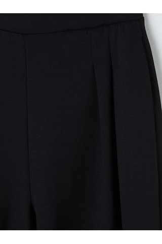 LC Waikiki Lc Waıkıkı Siyah Soft Touch Kadın Pileli Eşofman Altı
