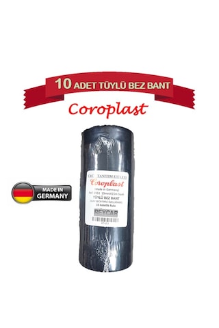 10 Adet Coroplast Tüylü Bez Bant 19mm X 15 Metre Ref:8551