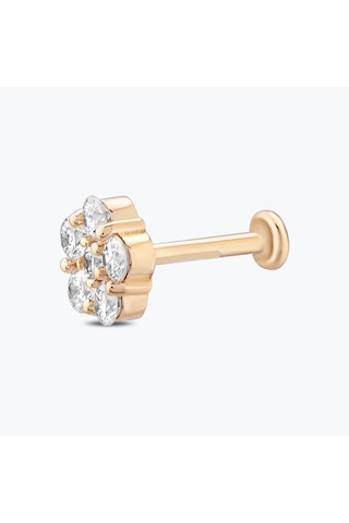 Altınbaş Pırlanta Çiçek Tragus Piercing (503774215) Altın