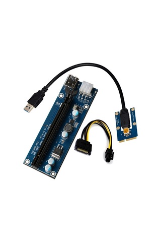 Xurunkeji Mini Pcıe - Pcıe X16 Grafik Kartı Genişletme Kartı Yükseltici Kart Pcı Express Genişletme Kartı Adaptörü Genişletme Kablosu