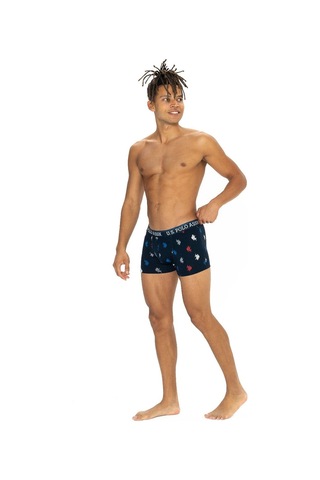 U.S. Polo Assn. U.s Polo Assn. 80528 Erkek Pamuklu 3'lü Boxer-siyah&bordo&baskılı Siyah