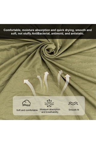 Pazly Yumuşak Nefes Alabilir Uyku Tulumu İçliği - Hafif Gri, Uzun Ömürlü, Taşınabilir Gri