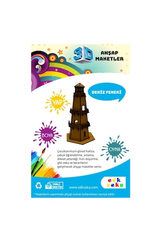 Ahşap Maket Deniz Feneri Boya Ve Fırça
