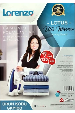 Lorenzo Gky-100 Lotus Ütü Masası 40x120cm