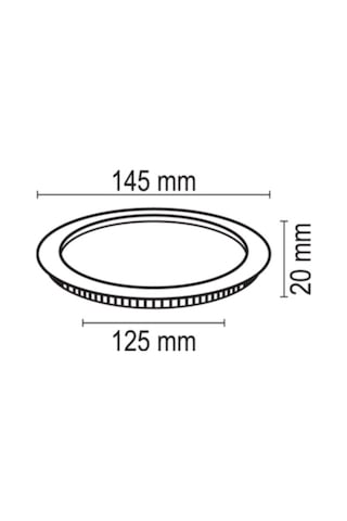 Yuvarlak Slim Kasa Led Panel Armatür Saten 9W Beyaz