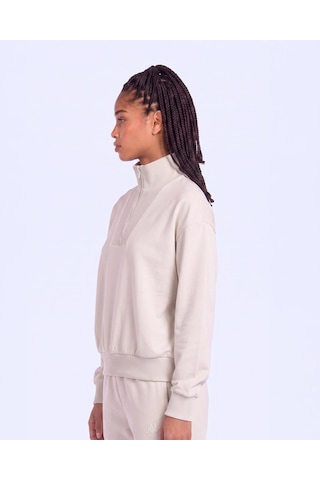Kappa İleria Tur Kadın Bej Oversize Sweatshirt