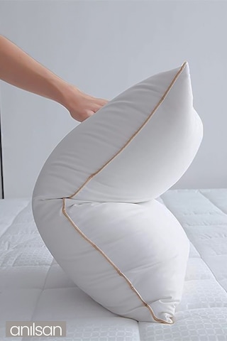 6'lı Nano Jel Yastık, 50x70cm - Otel Yastığı - Uyku Için En Iyi Yastık Seçeneği Beyaz
