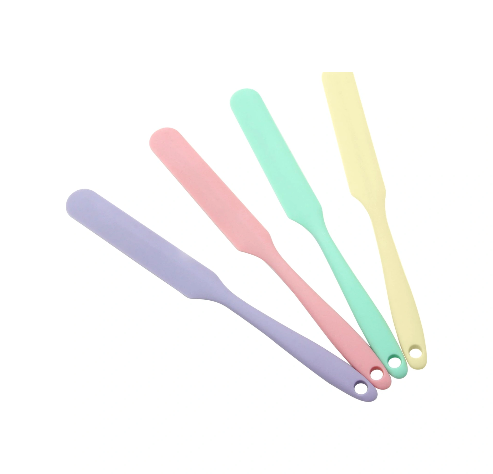 Hombey 4 Renkli Isı Dayanıklı Silikon Spatula Seti, 25 Cm Kek Krema Sürme Ve Karıştırma Araçları, Anti Yapışkan Malzeme İle Mutfak Gereci Paketi Çok Renkli