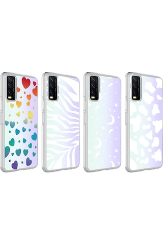 Vivo Y11s Kılıf Tchs M-blue Desenli Kapak - Cow No2 Cow No2