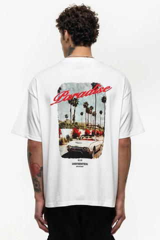 Prtnc Protonic Baskılı Oversize T-shirt Beyaz Beyaz