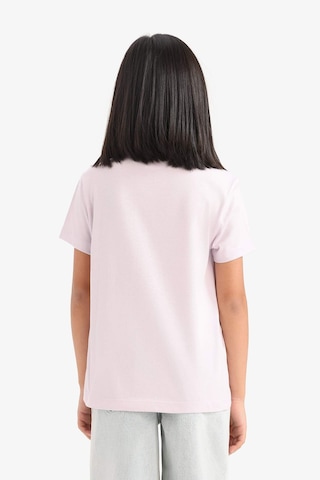 DeFacto Kız Çocuk Bisiklet Yaka Baskılı Kısa Kollu Tişört E0349A825SMPN425 Pembe