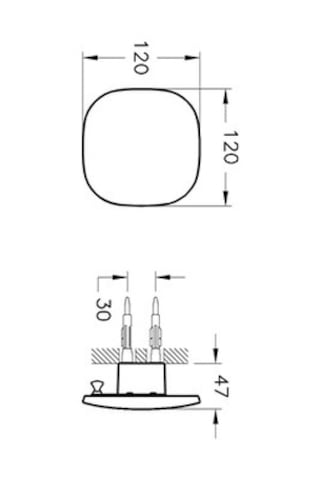 VitrA Eternity Tekli Büyük Kare Askı Krom A44881 Çok Renkli